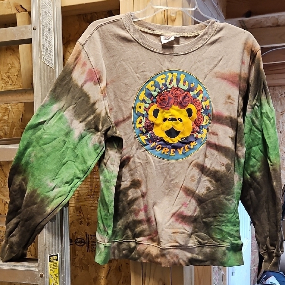 Like New! Grateful Dead Womens Tie-Dye Bear Sweatshirt Size Large